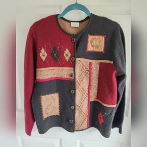 Koret Button Up Cardigan EclecticGrandma Style Size Medium 10-12 Vintage